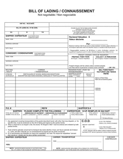 Bill of Lading COD